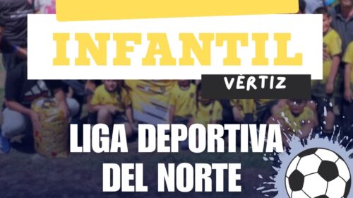 VÉRTIZ — Este sábado 3 de octubre, desde las 10:00 horas, se llevará a cabo un gran Encuentro de Fútbol Infantil de la Liga Deportiva del Norte, con la participación de equipos provenientes de distintas localidades de la región.